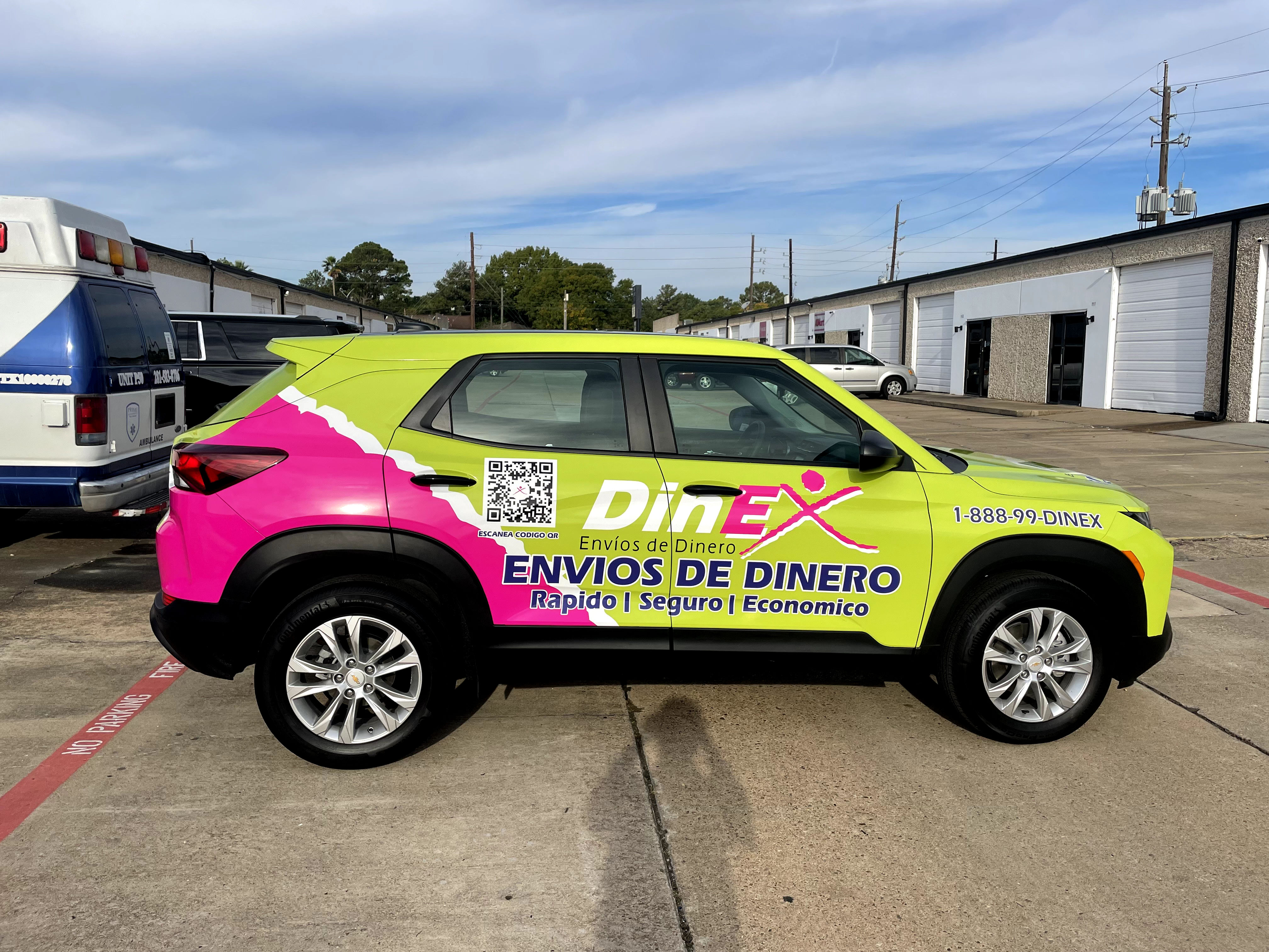Vehicle wrap on car